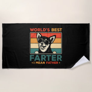 Der beste Farter-I-Gemeine Pater Funny Dog Vater d Strandtuch