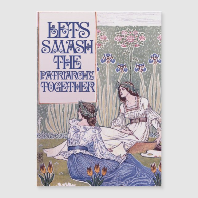 Der beste feministische Freund Lasse die Patriarch Magnetkarte (Vorderseite)