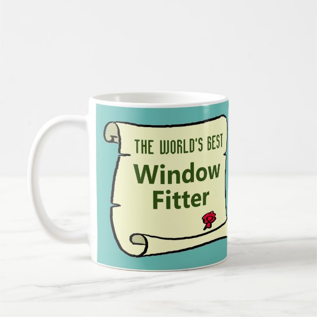 Der beste Fensteranschluss der Welt. Kaffeetasse (Links)