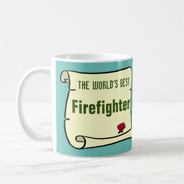 Der beste Feuerwehrmann der Welt. Kaffeetasse (Links)