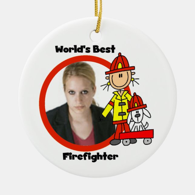 Der beste Feuerwehrschießer der Welt Keramikornament (Vorne)