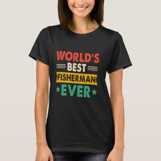 Der beste Fischer der Welt je Funny Retro T-Shirt