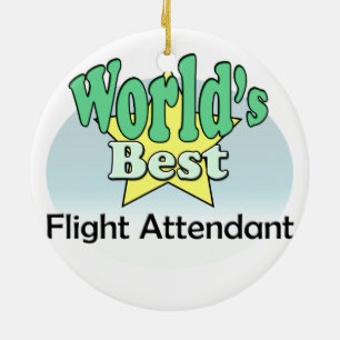 Der beste Flugbegleiter der Welt Keramikornament