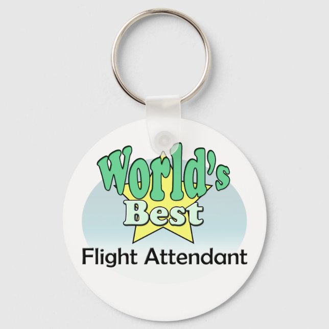 Der beste Flugbegleiter der Welt Schlüsselanhänger (Vorderseite)