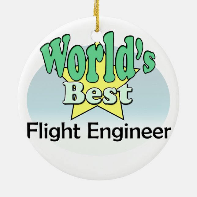 Der beste Flugingenieur der Welt Keramik Ornament (Hinten)