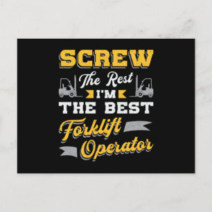 Der beste Forklift Operator Driver Warehouse Postkarte