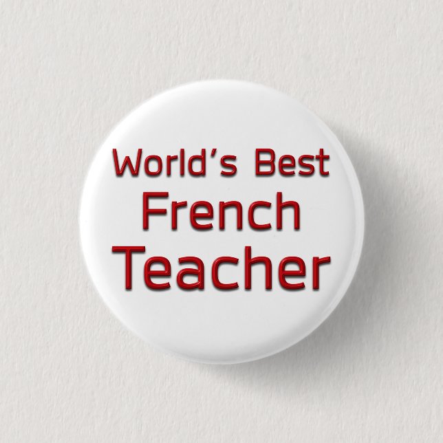 Der beste französische Lehrer der Welt Button (Vorderseite)
