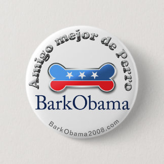 Der beste Freund Barkeobama-Hundes (spanisch) Button