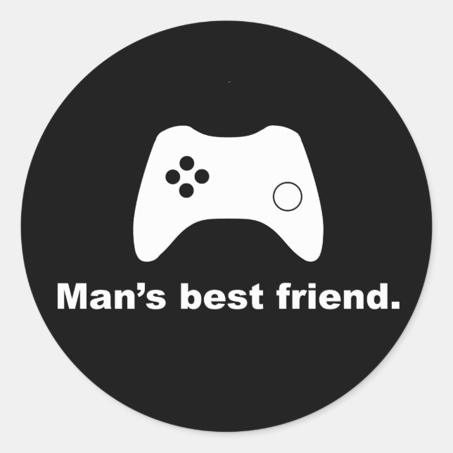 Der beste Freund des Mannes - Funny Gamer Stickers (Vorderseite)