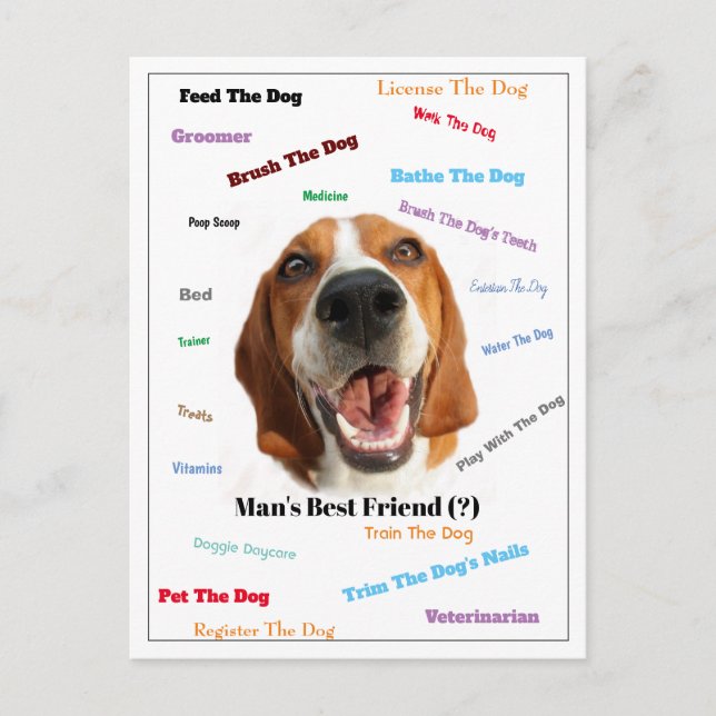 Der beste Freund des Mannes (?) Postkarte (Vorderseite)