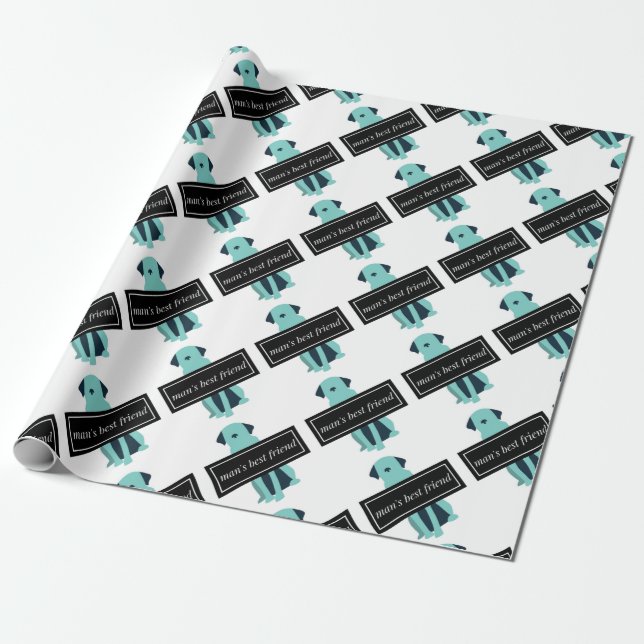 Der beste Freund-Hund des Mannes Geschenkpapier (Ungerollt)