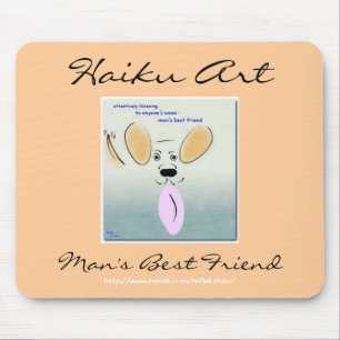 Der beste Freund Mousepad des Haiku-Kunst-Mannes