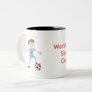 Der beste Fußballtrainer der Welt Zweifarbige Tasse