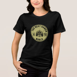 „Der beste Gamer der Welt“ – Vintage für Gamer Tri-Blend Shirt