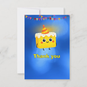 Der beste Geburtstagstortenparty Dankeskarte