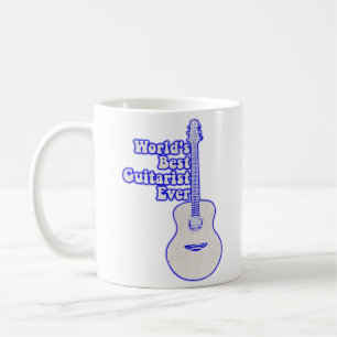 Der beste Gitarrist der Welt. Vintag blau Kaffeetasse