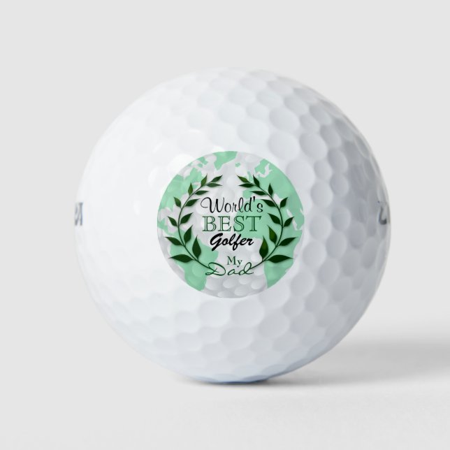 Der beste Golfer der Welt - mein Vater Golfball (Vorderseite)