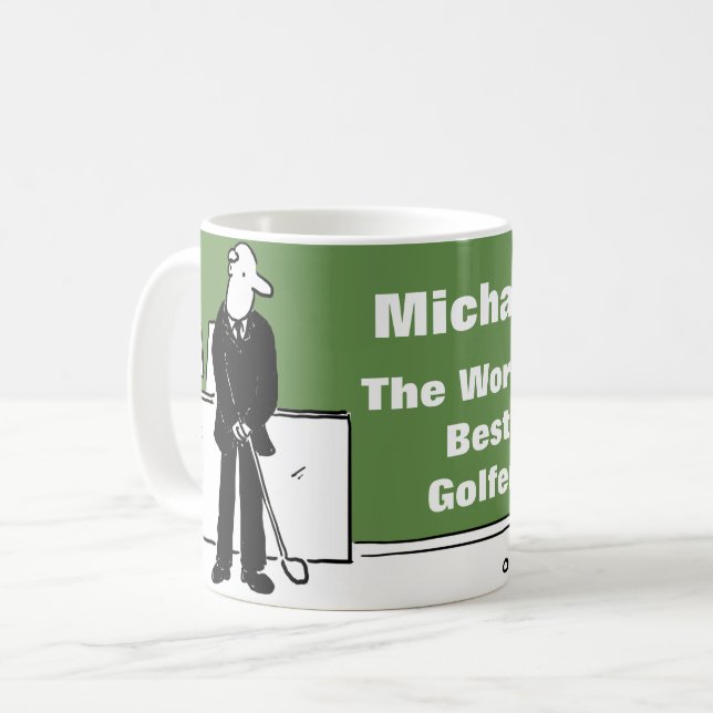 Der beste Golfer des Wortes Kaffeetasse (Vorderseite Links)