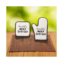 Der beste Grill-Typ der Welt Ofenhandschuh & Topflappen-Set