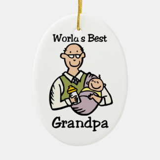 Der beste Großvater der Welt ormanent Keramikornament