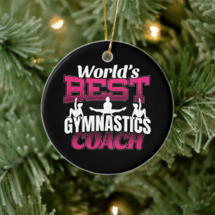 Der beste Gymnastiktrainer der Welt Keramik Ornament