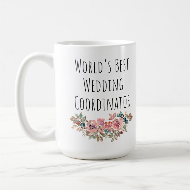 Der beste Hochzeitkoordinator der Welt - Danke, Ge Kaffeetasse (Links)