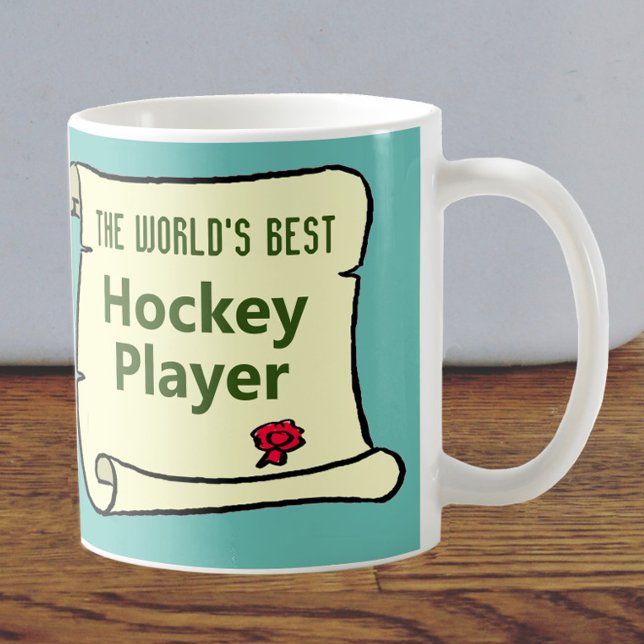 Der beste Hockey-Spieler der Welt. Kaffeetasse (Von Creator hochgeladen)