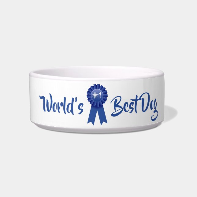 Der beste Hund der Welt, #1 Blue Ribbon Pet Bowl Napf (Vorderseite)