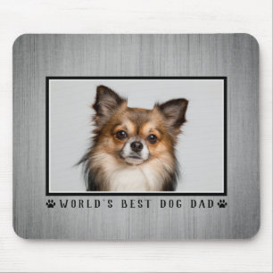 Der beste Hund Vater der Welt, Drucke Foto Rustika Mousepad