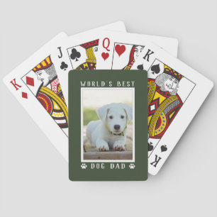 Der beste Hund-Vater der Welt, Paw Prints Foto Gre Spielkarten