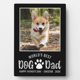 Der beste Hund Vater Foto Vathage Tag Ihre Farbe Fotoplatte