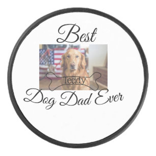 Der beste Hund-Vater fügt je den Namen des Tieres Eishockey Puck