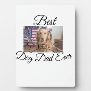 Der beste Hund-Vater fügt je den Namen des Tieres Fotoplatte