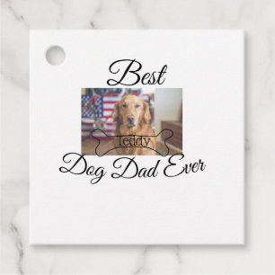 Der beste Hund-Vater fügt je den Namen des Tieres Geschenkanhänger