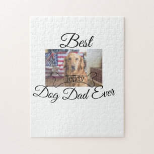 Der beste Hund-Vater fügt je den Namen des Tieres Puzzle