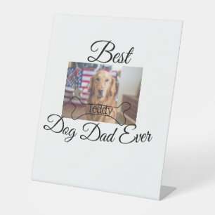 Der beste Hund-Vater fügt je den Namen des Tieres Sockelschild
