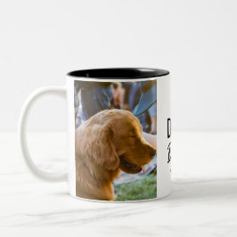 Der beste Hund-Vater gibt Zwei-Tone-Kaffee-Tasse Zweifarbige Tasse