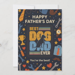 Der beste Hund-Vater je Flachkarten - Tagesgeschen Einladung