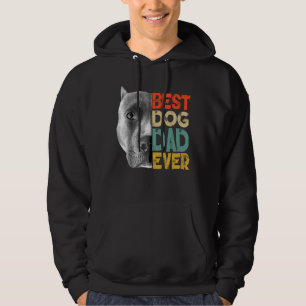 Der beste Hund-Vater je Pitbull Vatertag Retro Hoodie