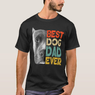 Der beste Hund-Vater je Pitbull Vatertag Retro T-Shirt