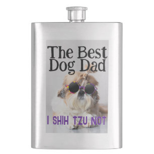 Der beste Hundedad Shih Tzu Not Vathage Day Flachmann