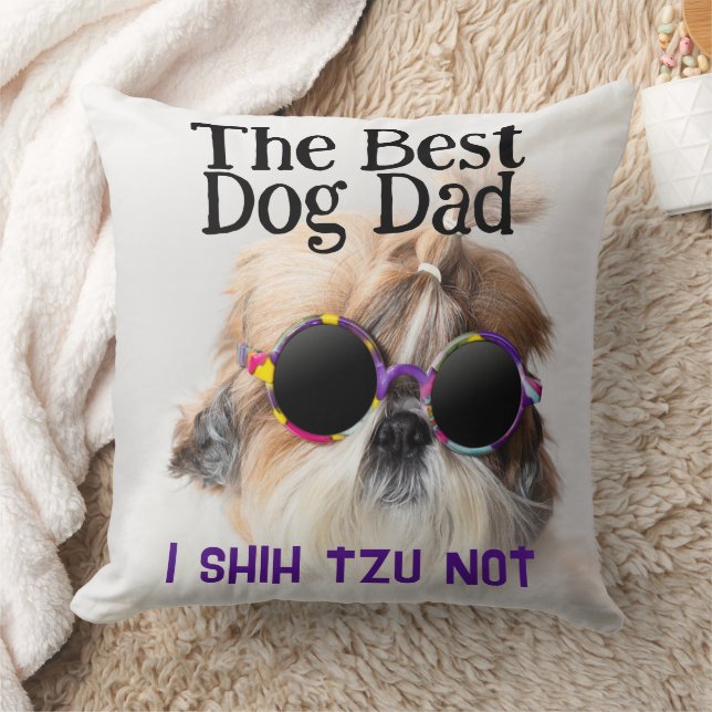 Der beste Hundedad Shih Tzu Not Vathage Day Kissen (Decke)