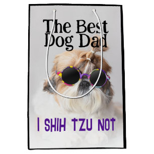 Der beste Hundedad Shih Tzu Not Vathage Day Mittlere Geschenktüte