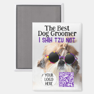 Der beste Hundegroßhändler Shih Tzu Not Logo QR Co Magnet