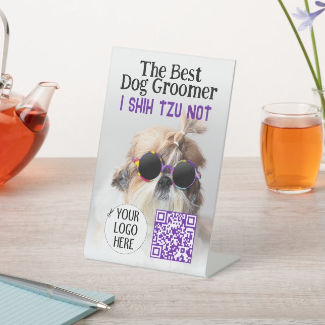 Der beste Hundegroßhändler Shih Tzu Not Logo QR Co Sockelschild (In SItu)