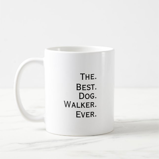 'Der beste Hundespazierer überhaupt' Spielgeschenk Kaffeetasse (Links)