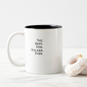 Der beste Hundespazierer überhaupt. Zweifarbige Tasse