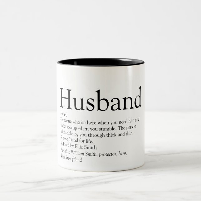 Der beste Husband der Welt - Moderner Spaß Zweifarbige Tasse (Mittel)