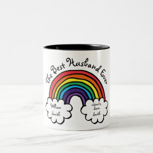 Der beste Husband-Regenbogen aller Zeiten Zweifarbige Tasse