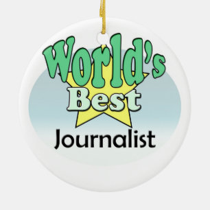 Der beste Journalist der Welt Keramikornament